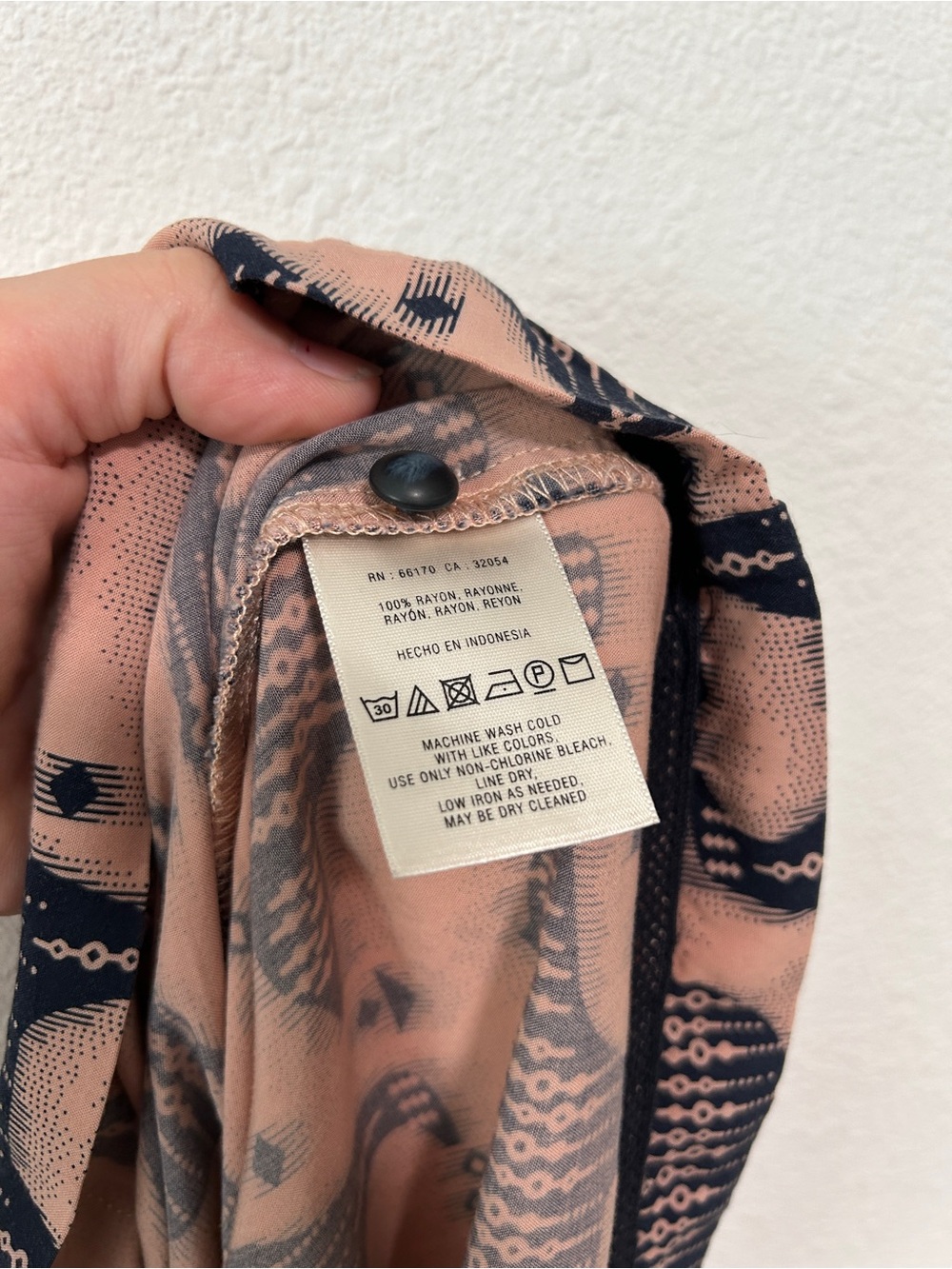 Maeve Mini Dress in Dusty Pink and Navy Print